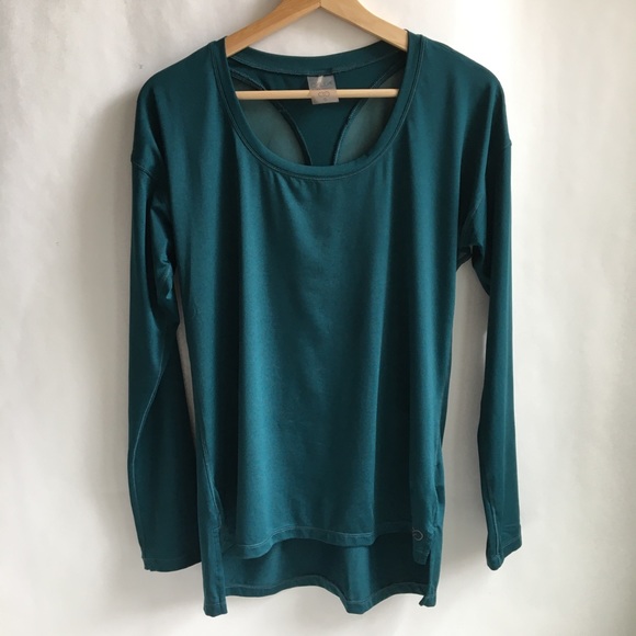 Calia Mesh Back Longsleeve Active Top Green Small - Picture 4 of 14